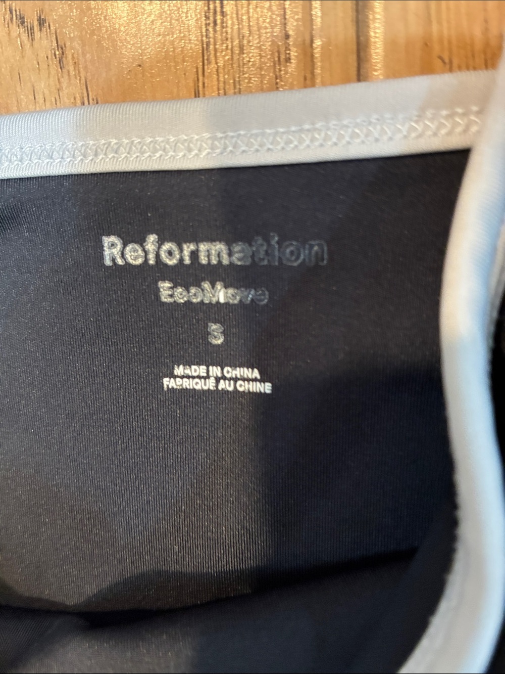 Reformation Black Dress with Light Blue Trim - Picture 2 of 5
